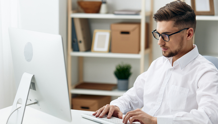 Young Man at Computer